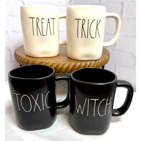 Rae Dunn Other - Gently Used Lot of 4 Halloween Mugs SPOOKY Rae Dunn